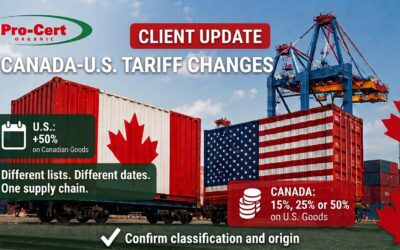 New Canada-U.S. Tariffs: What Organic Operators Should Review
